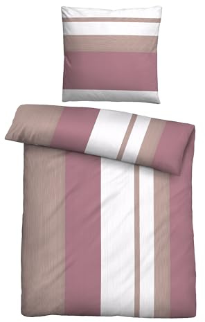 Traumhaft schlafen - Castell - Markenbettwäsche Thermo-Fleece Bettwäsche 0360443 LÄNGSSTREIFEN