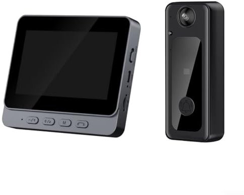 YUANGANG Système d'interphone vidéo M13 avec écran de 4,3 pouces, affichage Full View, sans fil, haute définition, vidéosurveillance