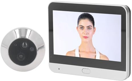 1080P HD Video Door Viewer, 120 Degree Peephole Camera for Apartment Door, 4.3 Inch IPS LCD Screen, Two-Way Video Call, Motion Detection, Night Vision, Cordless