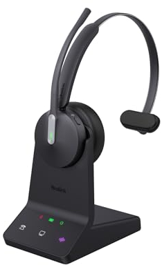 Yealink WH64 Mono UC Casque sans Fil Arceau Bureau/Centre d'appels Micro-USB Bluetooth Noir