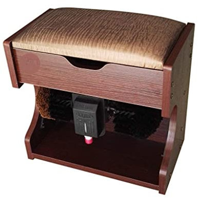 Electric Shoe Polisher, Fully Automatic Electric Shoe Polisher, Electric Shoe Polisher for Family Hotels, Banks, Public Places (Wood Color2) (Brown)