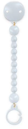 Suavinex, Broche Pinza de Silicona, Chupetero con Cadena de Silicona de una Única Pieza, +0 Meses, Flexible y de Tacto Agradable, Colour Essence, Ballad Blue