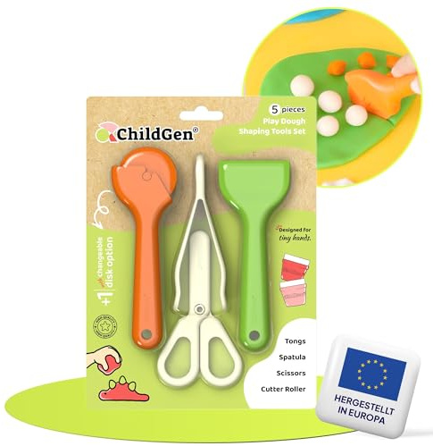 ChildGen Knetwerkzeug 5 -teilig, Knete Zubehör, Werkzeug Kinder, Knetwerkzeug, Knetset