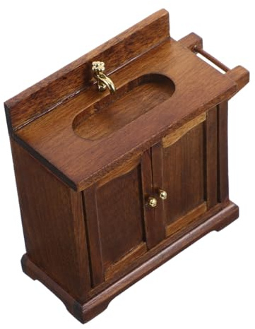 HEMOTON Armoire Évier Bois Fonctionnelle pour Salle de Bain Design Compact et Sécurisé pour Jeu Garçon Fille