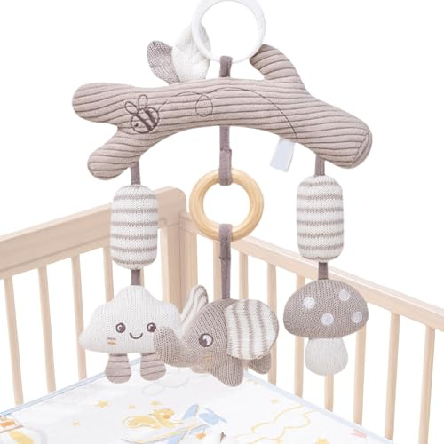 Sionhiuo Juguetes para bebés para asientos de coche, juguete de cochecito de bebé, juguete de aprendizaje móvil desmontable para niñas de viaje de vacaciones