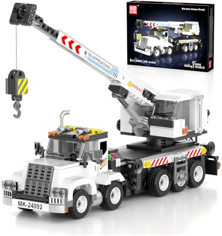 Mould King City 24092 Bloques de construcción de grúa mecánica, versión estática, grúa de construcción, bloques de sujeción, camión, grúa, obra, juguete, regalo para niños a partir de 8 años (670
