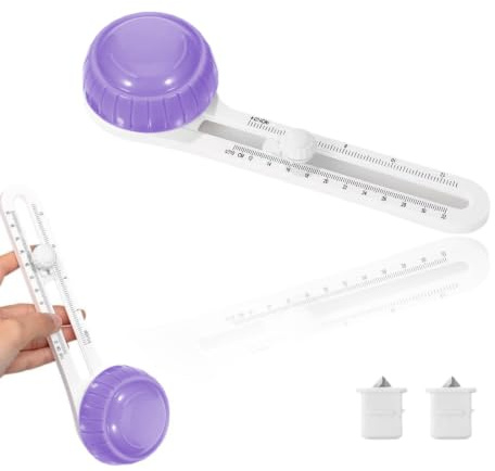 UIEXEA Cortador de Papel, Cortadora de Papel Giratorio 360°, Cortador de Círculos Ajustable, Portátil Cortadora Circular, Cortado Pape DIY para Tarjetas Álbumes de Recortes