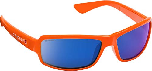 Cressi NINJA SUNGLASSES ORANGE/MIRRORED LENS BLUE