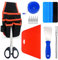 Ewrap Kit d'outils de suspension pour papier peint avec pochette à outils, outil de découpage, raclette, grattoir à peinture, pinceau, mètre ruban