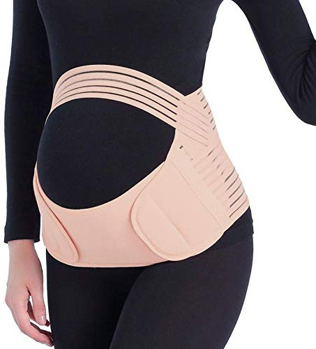 JADE KIT Pregnancy Belt, 3 in 1 Elastic Belly Band for Pregnancy, Maternity Belt Waist Care Binder Brace Prenatal Protector, Pregnancy Belt Belly Support for Pain Relieve, Mothers Day Giftse L