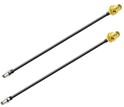 Vecys 2 st SMA Kabel SMA Hona till TS9 Hane Rak 4G Antenn Längnings Kabel 15 cm/6 in RG174 för 2G 3G 4G LTE Extern Antenn