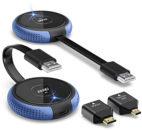 HDMI Wireless Transmitter und Receiver - AIMIBO HDMI funkübertragung 4K/5G Sender und -Empfänger, 100FT/30 m Bildschirmübertragung von Laptop/Kamera/TV Box auf Monitor/Projektor