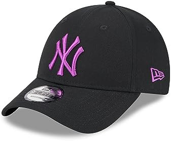 New Era New York Yankees MLB League Essential Black Purple 9Forty Adjustable Cap - One-Size
