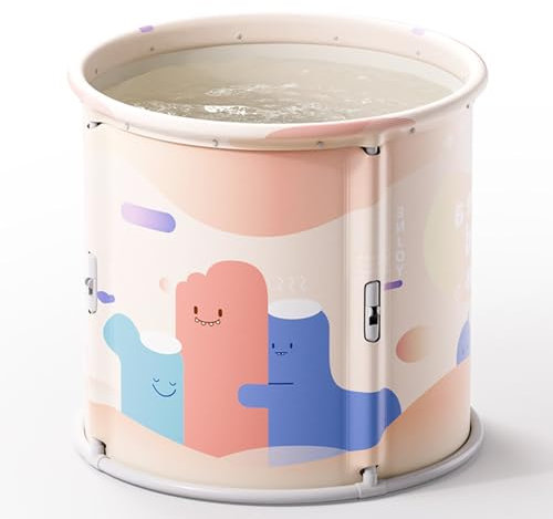 DELURA Baignoire Pliable Portable pour Adultes,Baignoire pour Cabine de Douche,Salle de Bain Familiale Séparée,Bain à Remous,Maintien Efficace de la Température