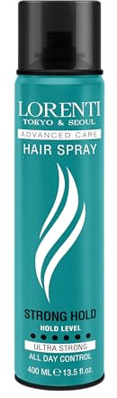 LORENTI TOKYO & SEOUL Barber Hair Spray Ultra Strong 400 ml | spray per capelli da uomo | volume spray con forte tenuta | finitura naturale senza incollaggio | fino a 24 ore | acconciatura