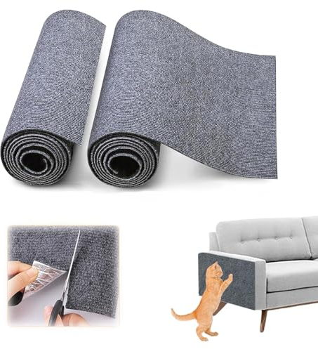 2 Stück 30x100cm Selbstklebend Kratzmatte Katze, Kratzschutz Sofa Katze, Kratzbrett Katzen kratzschutz, Katzen Kratzmatte Selbstklebend, für Couch Sofa DIY Kratzbaum Klettern Pad