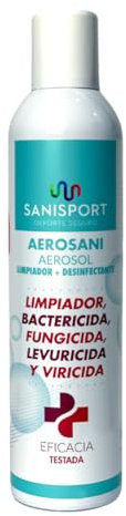 SANISPORT, PACK 5, Spray Desinfectante de Superfícies, Aerosani Aerosol Limpiador y Desinfectante, Limpiador Multiusos, 400 ML