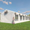 TRIUMPHKEY Pavillon 6x12, Partyzelt 6x12 Wasserdicht Stabil Winterfest, Gartenzelt UV-Schutz 50+ Festzelt,Winterfest Pavillon mit 170g PE-Plane, Party Zelt für Partys Hausparty Hochzeiten, Weiß
