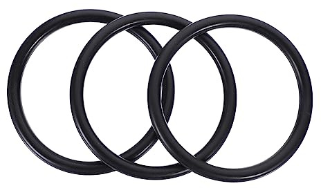 Yardwe Tapete para Cuencos Cantores de Goma Negro, 3 Piezas para Cuenco de Cristal y Budista, Accesorios para Meditación y Música