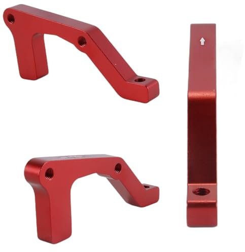 Durlo Adattatore per disco freno per bicicletta da 203 mm Adattatore per staffa freno a disco per bicicletta B-R-203 per mountain bike e bici da strada (rosso)