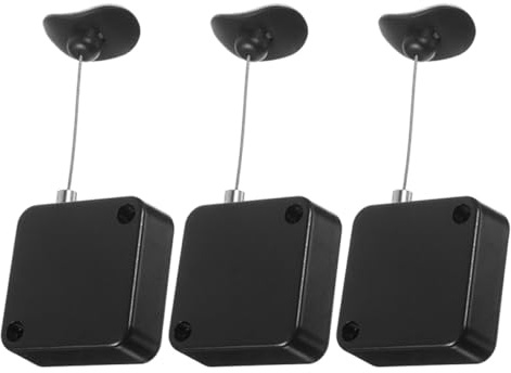 SEWOART Cable de Acero Retráctil Antipérdida Control Remoto 1 Metro 3 Unidades Candado de Seguridad Cierre y Funda Protectora Curva para Viaje Equipaje y Protección Personal