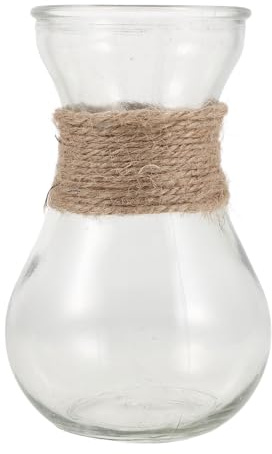 RUNROTOO 2pcs Bulb Glass Vases for Flowers, Hyacinth Clear Decorative Bulb Vase Planter for Home Office Table Decoration Centerpiece
