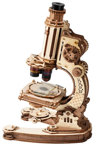 ROKR Mechanical Model Building Kit Real Working Microscope ST005
