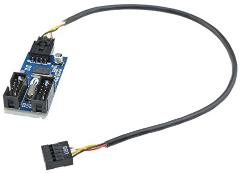 9-poliger USB-Stecker auf 2 Buchsen, Verlängerungs-Splitterkabel, 9-poliger Adapter