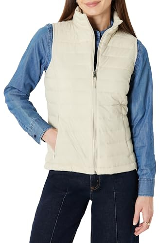 Amazon Essentials Doudoune Pliable Imperméable Légère Femme, Gris Pierre, XL