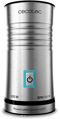 Cecotec Espumador de leche Power Latte Spume 4000. 500 W, Capacidad de 115ml, Sin Cables, 3 Modos de Funcionamiento, Todo Tipo de Leche, Base 360º antideslizante