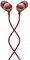 House of Marley Kopfhörer mit Kabel 'Smile Jamaica'- In-Ear Kopfhörer mit Mikrofon, 1-Knopf Steuerung & Geräuschisolierung, inkl. 2 Gel-Aufsätzen und verwicklungsfreies Kabel (Rot)