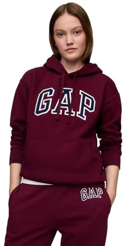 GAP Damlogotyp huvtröja med huva pull-on sweatshirt, Rubinvin, XXL