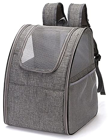 Tidyard Haustier Rucksack mit Netzfenster und Haustiermatte, Faltbare Katzenrucksack Hundetransporttasche, Katzentasche Transporttasche für Katzen und Hunde