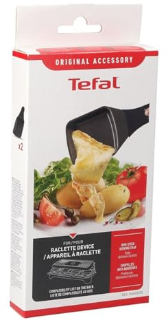 LUTH Premium Profi Parts Set di padelle compatibili con Tefal Xa400202 rettangolari per raclette, 2 pezzi