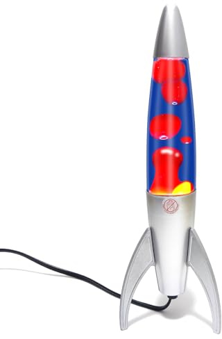 GANBIPU Original Magma Lamp with Blue Liquid and Red Wax, 14.5 Inch Motion Lamp Cool Night Light Home Bedroom Office Decoration for Adults