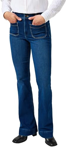 Wrangler Flare Jeans, Indaco Tradizionale, 28W / 32L Donna