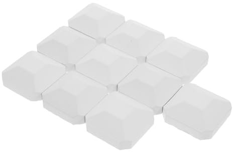 Mikinona 10pcs Cordierite Briquettes Replacement for Turbo Gas Bbq Grill, 2 X 2 Inch Even Heat Distribution Briquettes for Outdoor Grilling and Fireplace Use