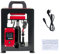 VOBOR Manuelle Hydraulische Heißpressmaschine, 5T hydraulische Wärmepresse Maschine 600W Dual Heizung Platte Kolophonium Extraktion mit Manometeranzeige Maschine 6x12cm EU(Rot)