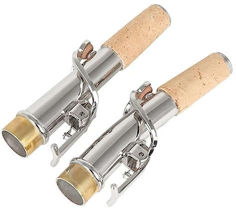 VICASKY 2stücke Mundstück Für Sopransaxophon Aus Metall Zubehör Für Musikinstrumente Soprankappe Für Saxophon-teile