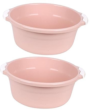 Gatuida 2 Pièces Bassin en plastique lavé simple bassins pied bol de pédicure bain tapoter le lavabo pour biberons seau à linge pour le trempage bac à rose