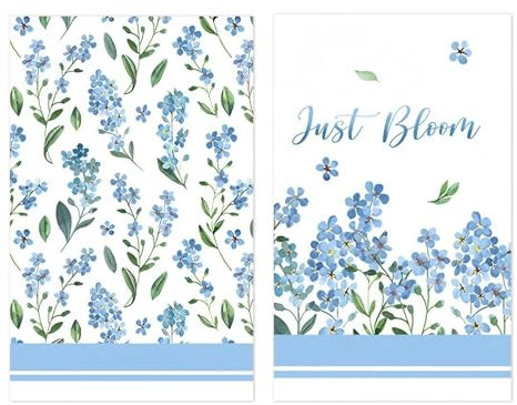 Cosiesnest 2 PCS Kitchen Towel 60 * 40cm Tea Towels for Kitchen Soft Absorbent Quick Dry Dish Towels Bar Towel for Home Pub Accessories (Blue)