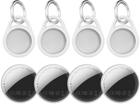 Android Smart Tag Traceur - Localisateurs d'Objets Bluetooth Fonctionne avec l’app Google Localiser (Android Uniquement),IP68,Tracker de Clés/Sacs/Bagages/Animaux,Batterie Remplaçable,4-Pack