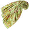 Lorenzo Cana Damen Seidentuch aufwändig bedrucktes Tuch 100% Seide - 90 cm x 90 cm harmonische gruen Farben mit Floral Muster Damentuch Schaltuch 89162
