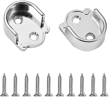 INCREWAY Flansch Halterung, 2 Stück 25 mm Zinklegierung Kleiderstange Flansch Sockel Schrankrohrlager Kleiderstangen-Halterung mit Schraube