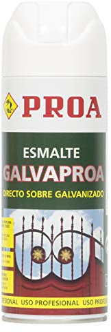 GALVAPROA SPRAY DIRECTO SOBRE GALVANIZADO. Marrón Ral 8016. 400 ML. Pintar galvanizado sin necesidad de imprimación.