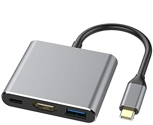 MMOBIEL Adaptador HDMI Tipo C HUB Adaptador HDMI Adaptador USB C a HDMI Adaptador USB 3.1/3.0 Convertidor de Puerto de Carga Compatible con MacBook Pro Samsung Galaxy S25/S24/S23/S22/S21/Note 20/10