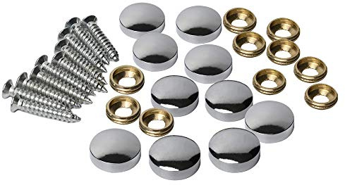 10PCS Brass Mirror Screws 10mm, Silvery - Cap Cover Nails Fasteners Golden for Decorative Mirror, Sign/Advertising Hardware, Nails, Construction (14mm)