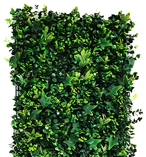 XONE Siepe Artificiale Tropical 100x50cm | Siepe Finta Foglie realistica | Edera Sintetica Verde Ringhiera I Parete frangivista