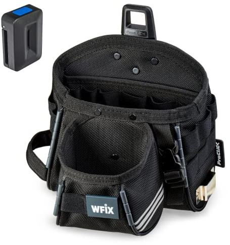 Bosch Sortimo ProClick Tool-Pouch L 39 inkl. ProClick Holder - Profi Gürtel-Werkzeugtasche aus Hochbelastbarem Synthetikgewebe mit Hammerhalter - große Werkzeugtasche Herren Baustelle | von Wfix