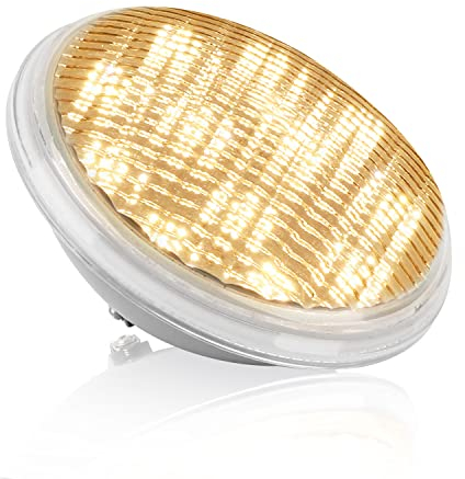 KWODE Illuminazione a LED per Piscina PAR56, 40W LED Warm Gelb Luce per Piscina IP68 Impermeabile, 12V DC/AC
